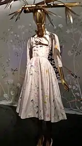 A Balenciaga dress with Chinese floral motif