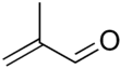 Skeletal formula of methacrolein