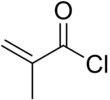 Skeletal formula of methacryloyl chloride