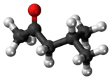 Ball-and-stick model of the methyl isobutyl ketone molecule