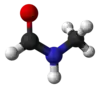Ball and stick model of N-methylformamide
