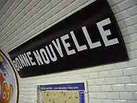 Hollywood-style signage for the Bonne Nouvelle station