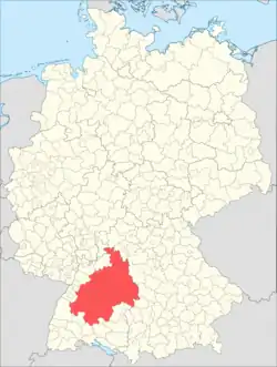 Location of the Stuttgart Metropolitan Region in Germany