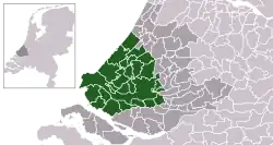 Location in the province of South Holland, Netherlands