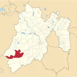 Location of Tejupilco in the State of Mexico