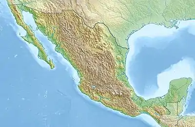 Map showing the location of Sierra de Manantlán Biosphere Reserve