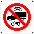 SR-27: Pedal cycles, heavy vehicles and motorcycles prohibited