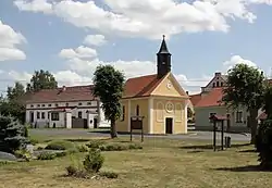 Centre of Mezholezy with the Chapel of the Exaltation of the Holy Cross