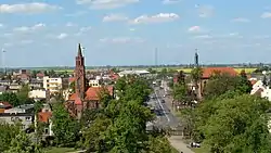 Panorama of Miłosław from the Miłosław Palace