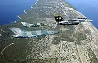 PAir of  MiG-21s and F-14 in 2002.