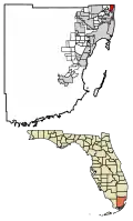 Location in Miami-Dade County, Florida