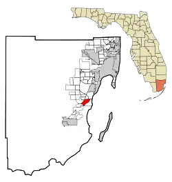 Location in Miami-Dade County and the state of Florida