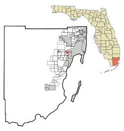 Location in Miami-Dade County and the U.S. state of Florida