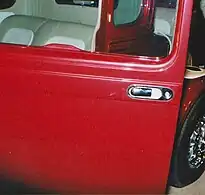 Flush-mounted Miata door pull