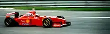 Michael Schumacher driving at the 1997 Italian GP