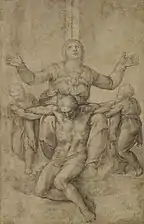 Study for the Colonna Pietà (c. 1538) by Michelangelo
