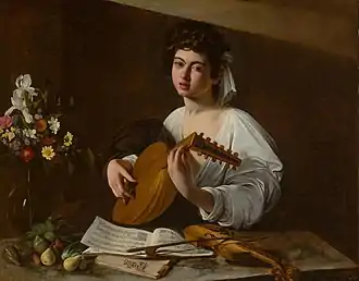 Caravaggio, The Lute Player, oil on canvas, 94 × 119 cm, Hermitage Museum, Saint Petersburg