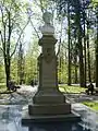 Adam Mickiewicz statue in Truskavets city park