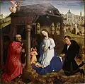 Nativity by Rogier van der Weyden about 30 years earlier
