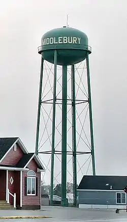Middlebury's water tower in 2005.