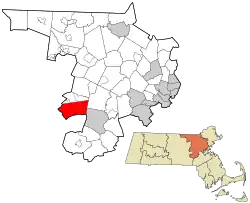 Location in Middlesex County in Massachusetts