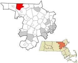 Location in Middlesex County in Massachusetts