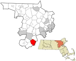 Location in Middlesex County in Massachusetts