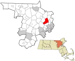 Location in Middlesex County, Massachusetts