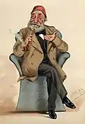 Caricature of Midhat Pasha by Leslie Ward in the 30 June 1877 issue