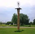 A roofed pole in Miegėnai