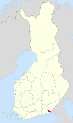 Location of Miehikkälä in Finland