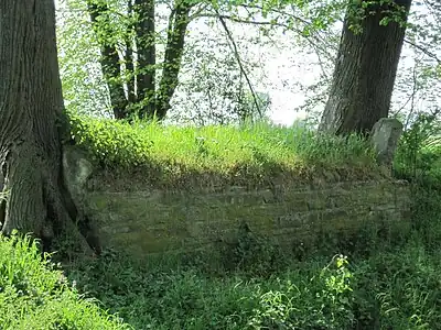 Remains of a Prussian bridge over the Swist at Miel