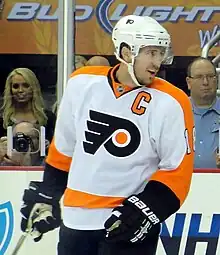Mike Richards played six seasons for the Flyers and was team captain for three seasons.