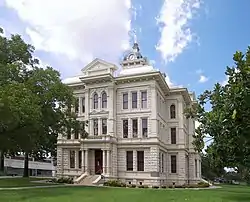 The Milam County Courthouse in Cameron. The Courthouse was added to the National Register of Historic Places on December 20, 1977.