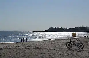 View of Long Island Sound from a Milford beach