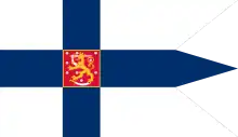 The Finnish Army uses the tailed state flag as its colour. The tailed state flag is used by all units and branches which don't have flag of their own.