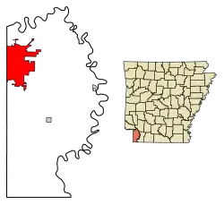 Location in Miller County, Arkansas