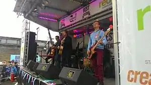 Milltown Brothers performing at the best of Burnley Festival in 2015.