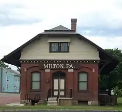Milton's old railroad depot and current borough office.