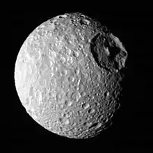 Mimas has a density of 1.1 g/cm3