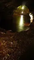 Acid lake inside the Agrupa Vicenta mine.