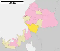 Location of Minamiechizen in Fukui Prefecture