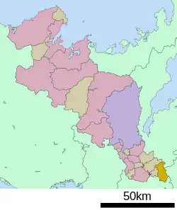 Location of Minamiyamashiro