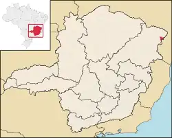 Location in Minas Gerais  state