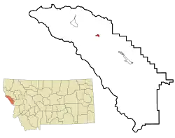 Location of St. Regis, Montana