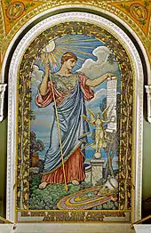 mosaic wall decoration Minerva of Peace mosaic by Elihu Vedder