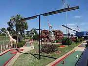 Putt-Putt franchised holes, lighting, and 80s statuary (now All American Fun Park), Albany, Georgia