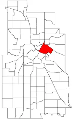 Dinkytown is within the Marcy-Holmes neighborhood of the U.S. city of Minneapolis