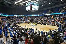 An interior of College Park Center