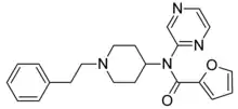 Chemical structure of Mirfentanil.